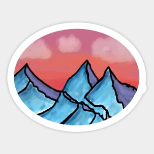 Blue Mountain Sunset Sticker